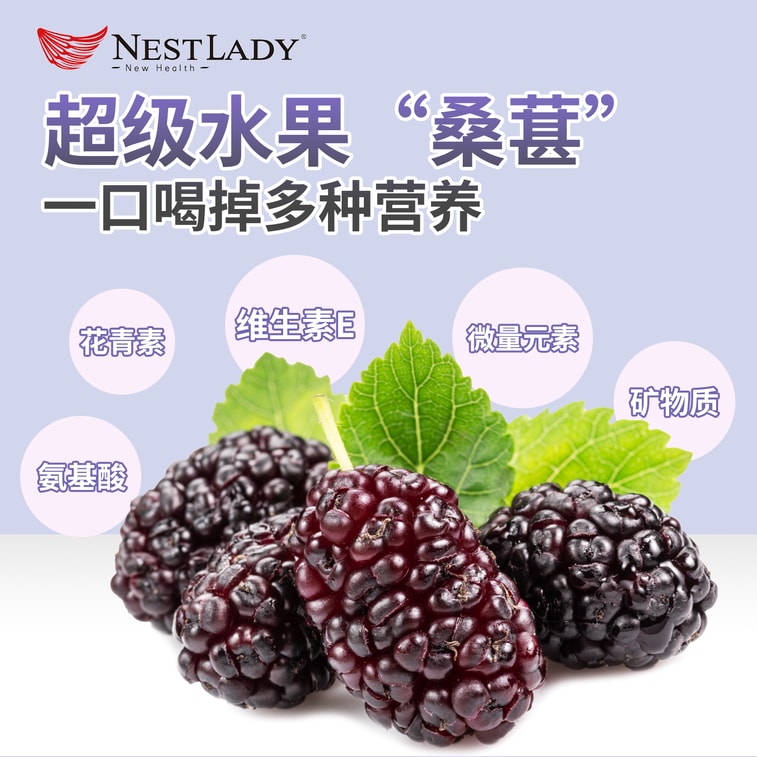 美國 NestLady雍容燕窩 桑葚原漿 14pcs 美白抗氧 開袋即飲 3