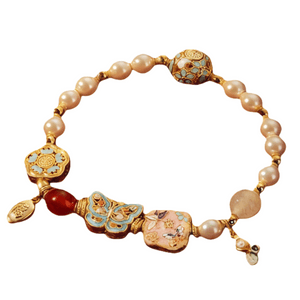 Elegantly Crafted Butterfly Pearl Bracelet: A Thoughtful Token for Her | Ideal for Birthday, Valentine‘s & Zodiac Year Gifting 1piece