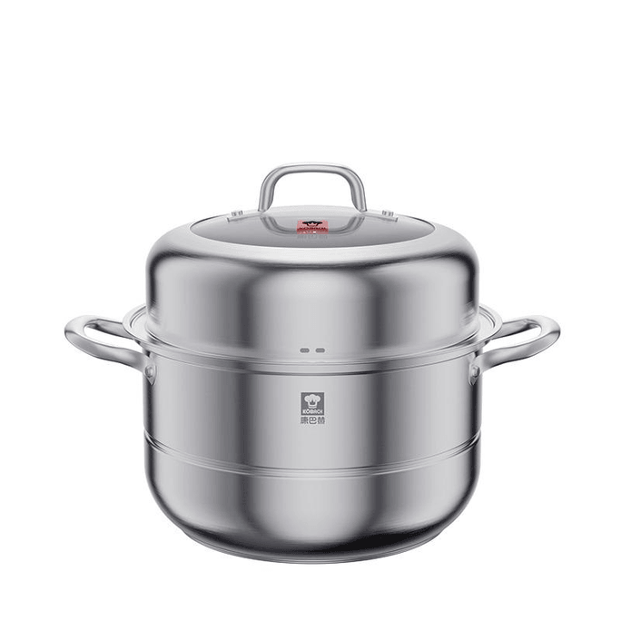 KBH 26cm Steamed stainless steel Double Layer Large Capacity Steamer 