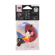 日本KAORI-UCHIWA 樱花香氛扇子 香卡香挂 悬挂式香薰  富士山与舞妓 1枚入