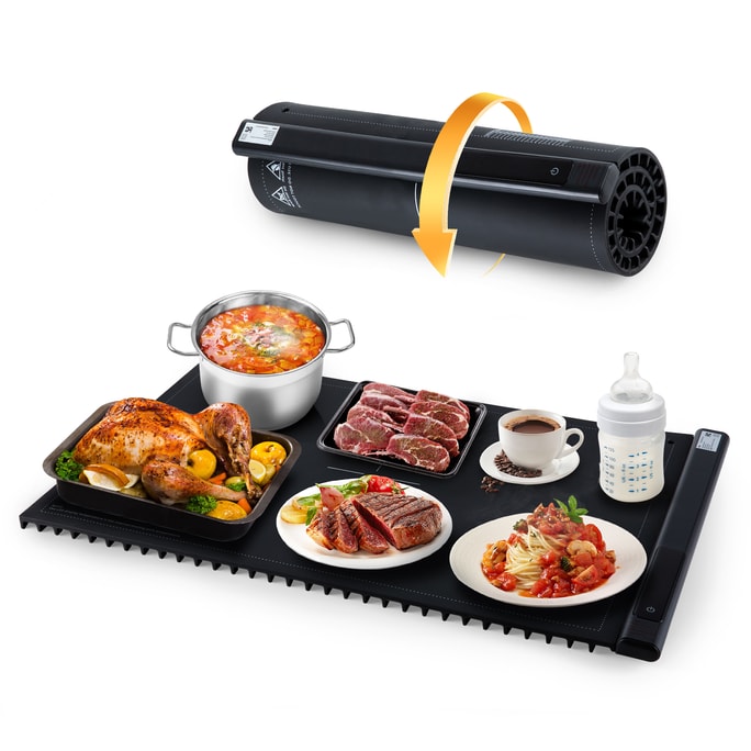 Foldable Food Warmer Mat | Multi-functional Silicone Heat Insulation Tray Ideal for Kitchen and Dining Table Use