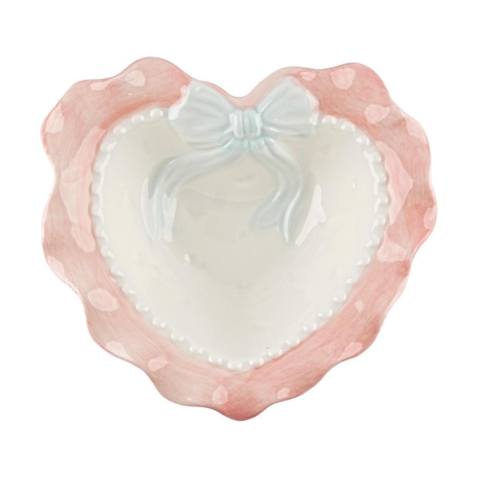 Modern Housewife Lovely Bow Series Runaway Princess Style Pink Heart Yogurt Bowl 6'