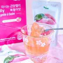 마실 수 있는 곤약 젤리 복숭아 저칼로리 5.07 fl oz*10개
