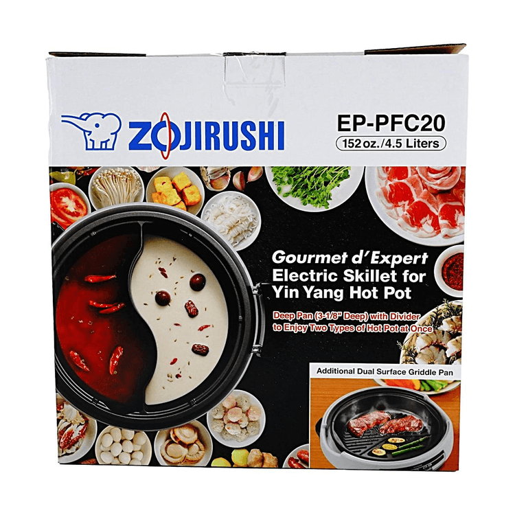 ZOJIRUSHI Multi-Function Electric Grill - Dual-Sided White Hotpot