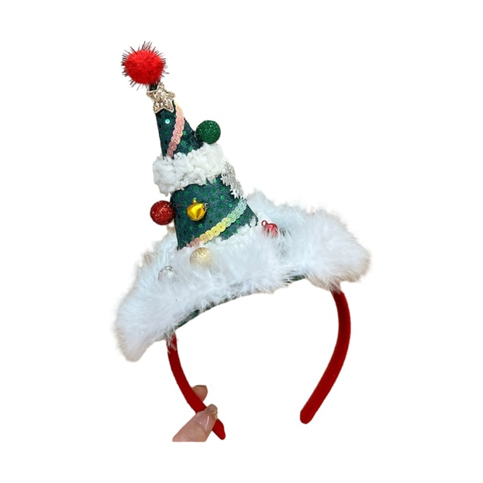 마법소녀 크리스마스 플러시 폼폼 스팽글 헤드밴드 *1