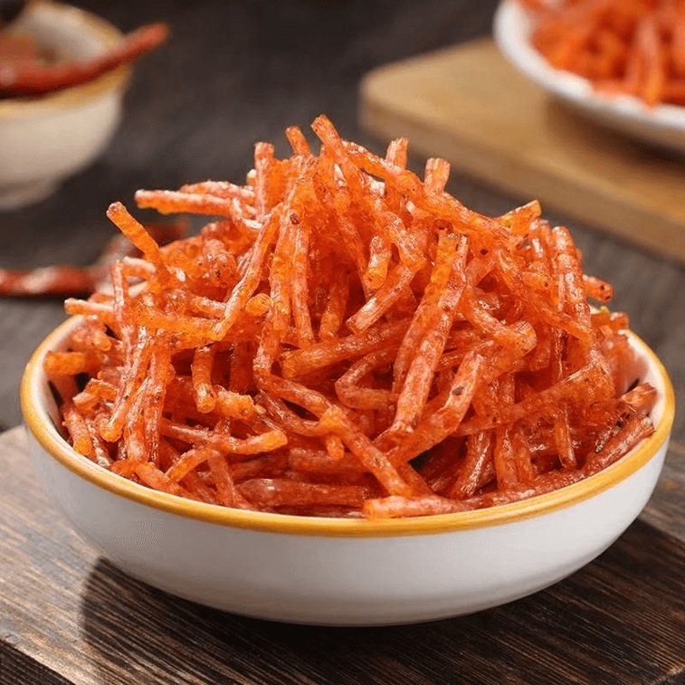 Vegetarian Sauce Shredded Pork Spicy Strips Childhood Nostalgic School Spicy Snack Shredded Snack *20g*10 Packs 3