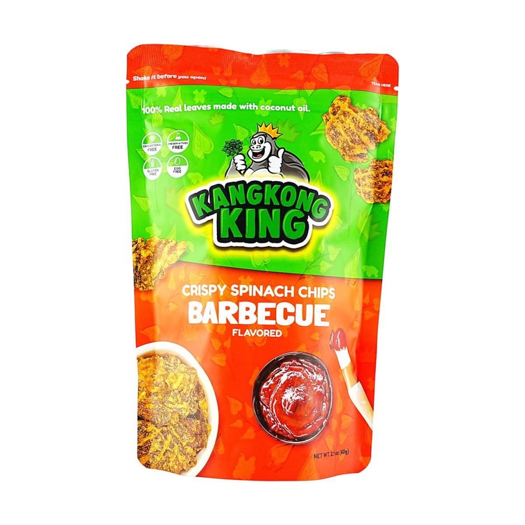菲律宾KANGKONG KING 菠菜脆片 薯片 烧烤味 60g 3