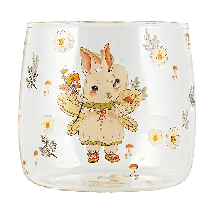 Fairy Bunny Heat-Resistant Glass Drinking Cup, 340 ml