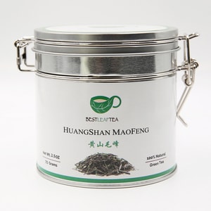 BESTLEAFTEA 미국산 봄철 수확 황산 마오펑 녹차 70g 캔