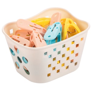 Clothes Clips In Mixed Colors 24 Per Basket. Sun Drying Clothes Clips (White Basket) 24pieces/Set FBMQC
