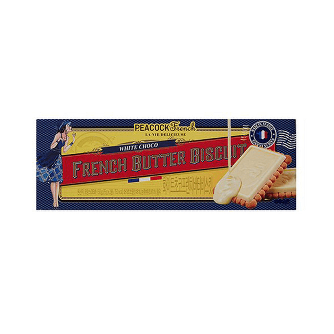Peacock White Choco French Butter Biscuit 150g