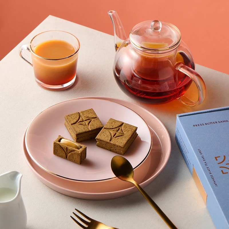 【日本直邮】 日本 press butter sand 人气网红饼干 伴手礼 日式红茶伯爵风味 黄油夹心饼干 5枚装