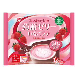Ace Bakery Jelly Series Konjac Jelly Strawberry Latte Flavor (18g x 12 packs)