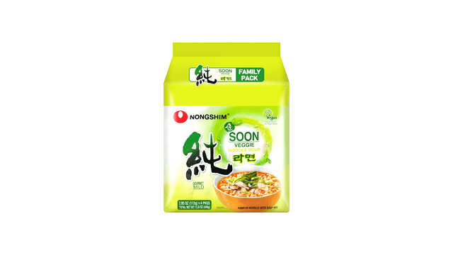 Nongshim Soon Veggie Noodle Soup - 15.8 oz bag