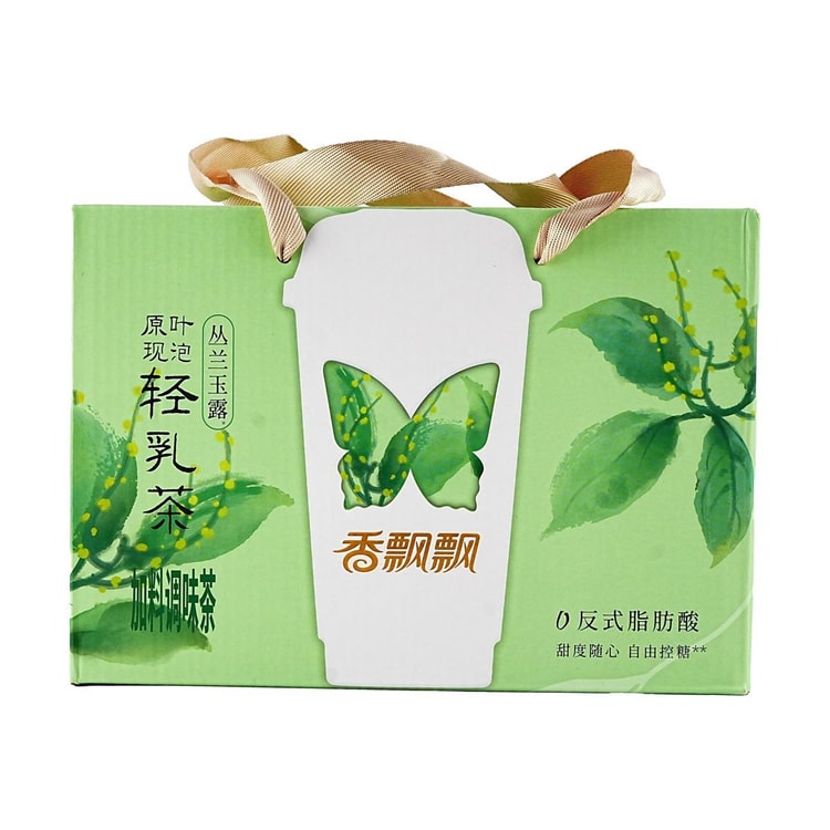 XIANGPIAOPIAO 龍井緑茶ミルクティー 6カップ 14.6オンス【ノン