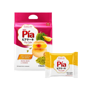 Pia Cake Durian Mung Bean Salted Egg Yolk 14 oz 4 Cakes 