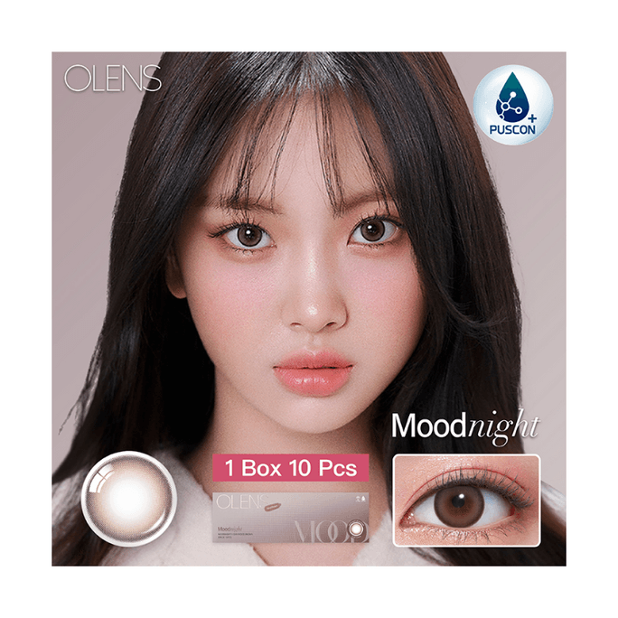 [중국 직송] 한국산 O-LENS 무드나이트 브라운 [디어나이트브라운] 1일 일회용 컬러 콘택트렌즈, 소구경, 마이크로블렌디드, 10개입 - 3.75(375)