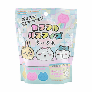 Boule de bain colorée Chiikawa 2,47 oz 【Bombe de bain arc-en-ciel】【Parfum guimauve sucrée】