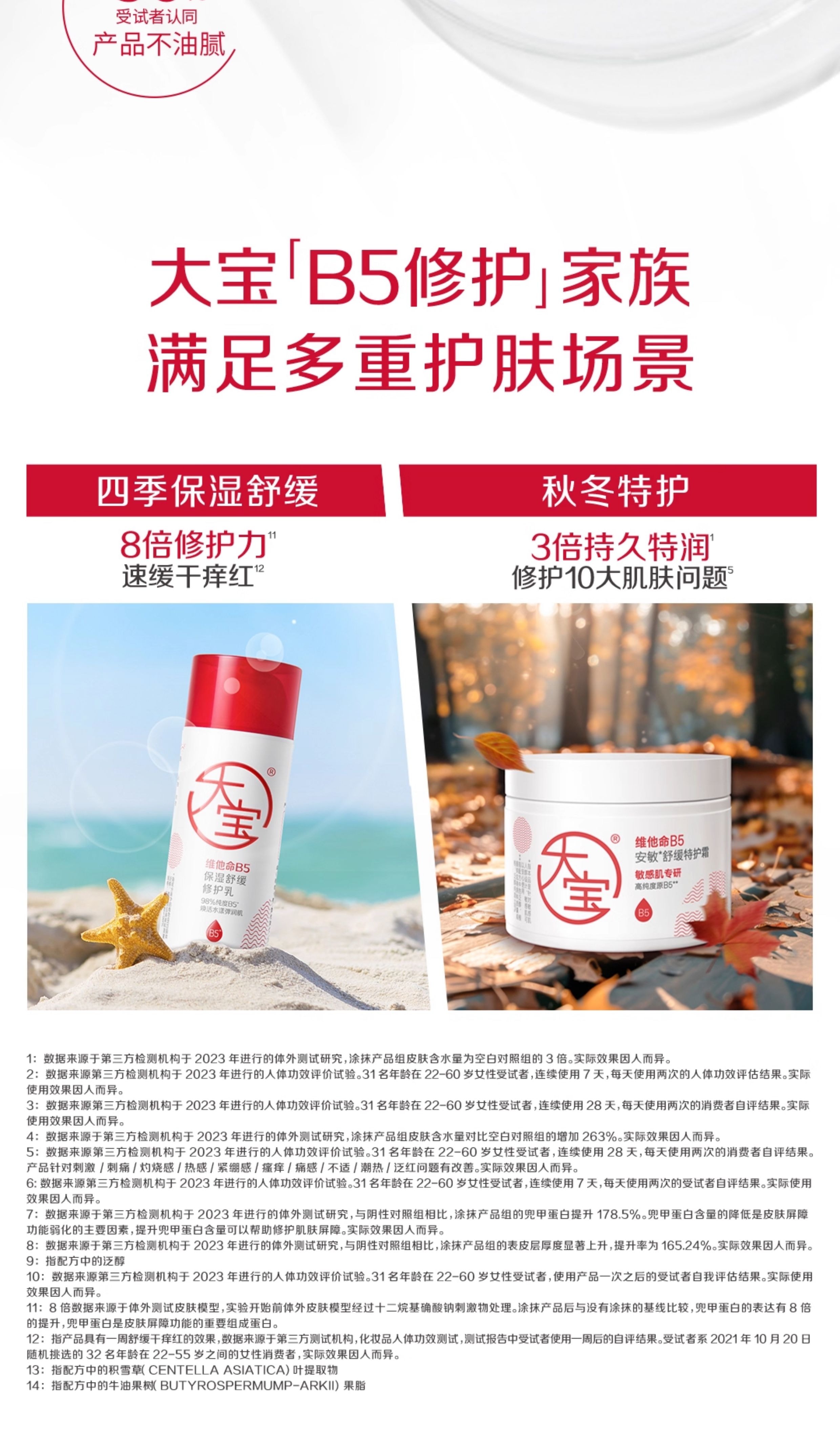 【中国直邮】 大宝 维他命B5面霜 安敏舒缓特护霜 保湿修护【李佳琦强推必入】70g*1罐