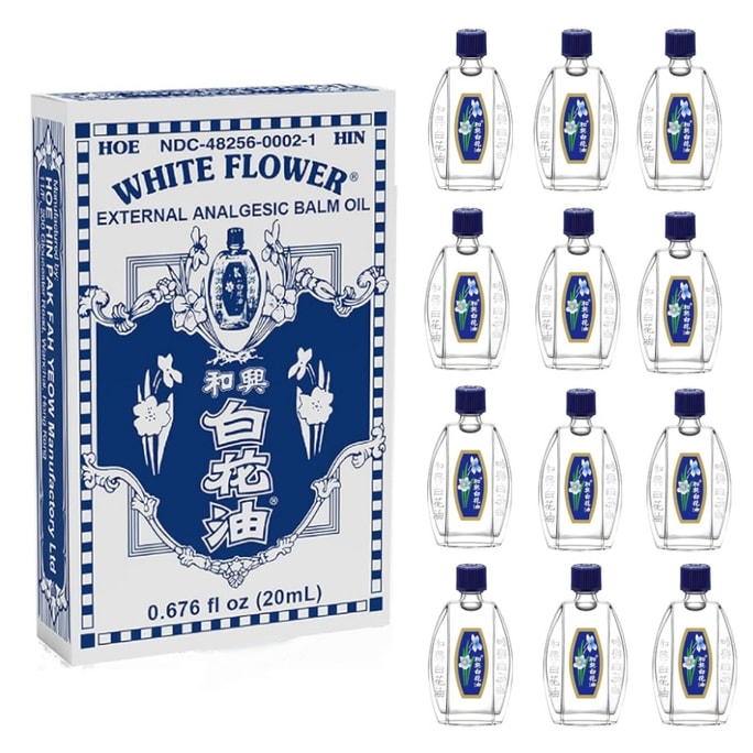 和兴 中国白花油 疏风止痒 缓解头晕 理气止痛 消疲提神 20ml x 12瓶装