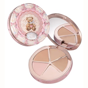 Sweet Bear 4-Color Concealer Palette 01 Strawberry White Chocolate – 6.4g, Covers Spots & Acne, Visually Brightens, Color-Coded Zones, Smooth & Glowy Finish – Recommended for Fair Skin