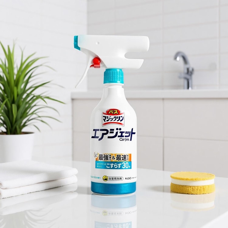 KAO Kao Magiclean AirJet Bathroom Cleaning Spray, Fresh Herbal