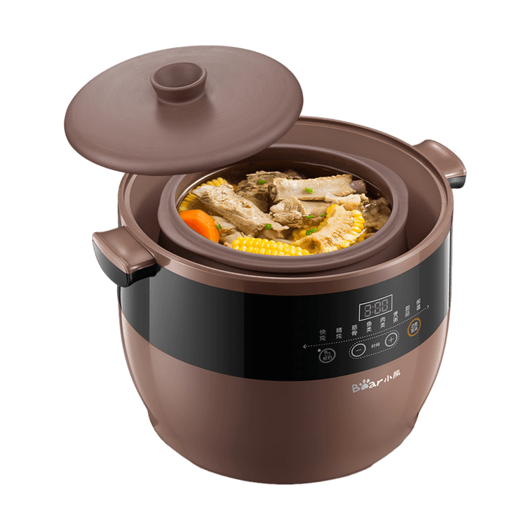 Bear Purple Clay Stew Pot Set, includes, 152.16 fl oz Big Pot 3