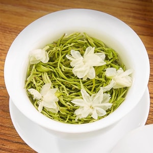 忆方堂 茉莉花茶 鲜嫩茶芽 高山绿茶 240g 80小片【清肝明目 - 抗氧化 - 提高免疫力 - 助眠安神 - 养生茶】茶味偏淡 养生茶汤 零食搭子