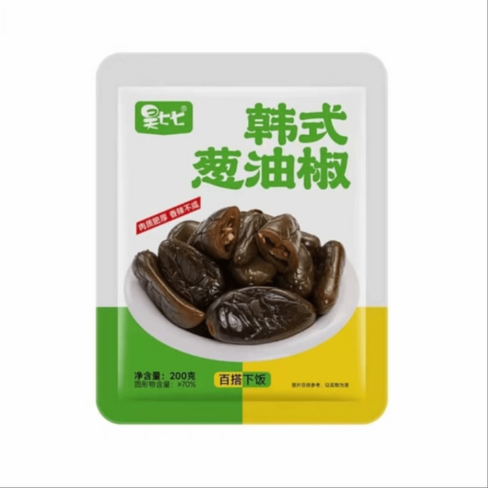 Scallion oil pepper sauce pickled chili pepper Yanbian Korean kimchi pickle 200g*1 bag