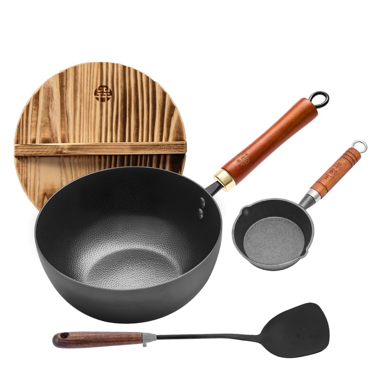 WANGYUANJI 王元吉【ミニ鋳鉄製ミルクソースパン＋ミニ油注ぎパン