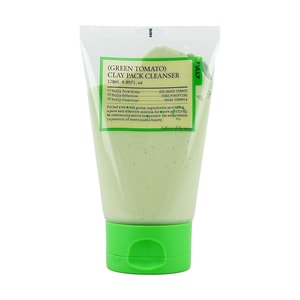 Green Tomato Clay Pack Cleanser, 2-in-1 Cleansing Mask, 4.1 fl.oz. - Exfoliating | Pore Refining | Oil Control | Vegan