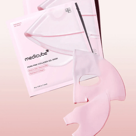 PDRN Pink Collagen Gel Mask, Sodium DNA, Niacinamide, Hydrolyzed Collagen, 4 Sheets