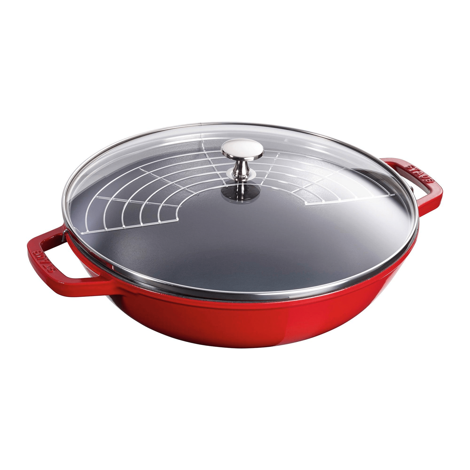 STAUB 鋳鉄製 フライパン レッド 約26cm STAUB 鋳鉄フライパン 4.5クォート / チェリーレッド - Yami