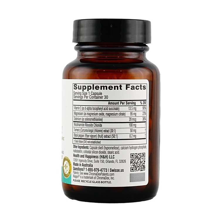 澳洲SWISSE斯威詩 Plus NAD+ 舒緩肌膚補充劑 30粒 延緩老化 細胞修復再生 舒緩肌膚刺激 緩解壓力 保持肌膚彈性健康 純素 6