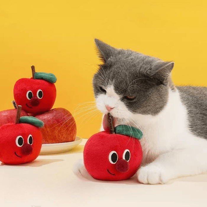 Wooden Sky Liao Anti Bite Teeth Grinding Toy Cat Mint Teasing Stick Cat Teeth Cleaning Stick Red Apple 90 * 100mm 3