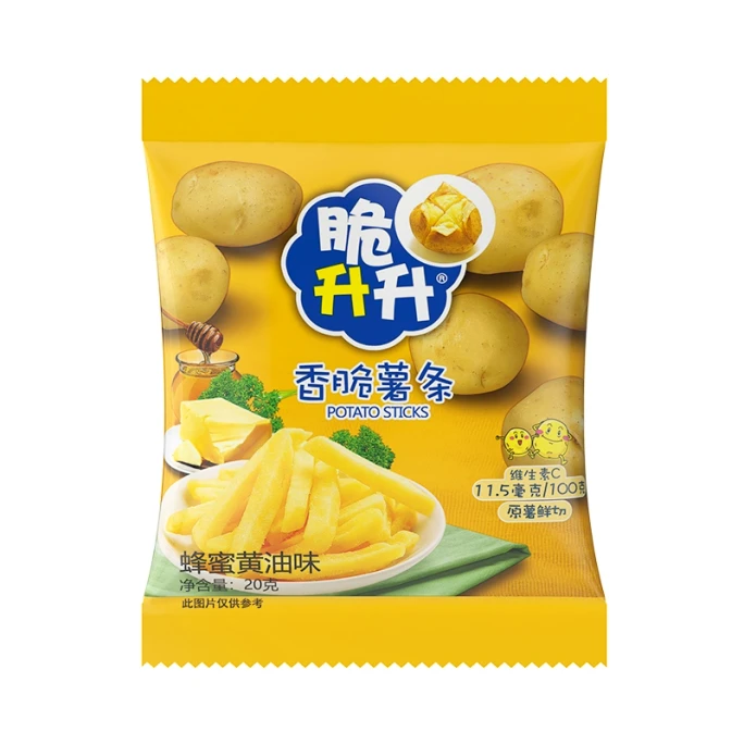 【中國直郵】 脆升升 薯條蜂蜜口味 原切小點心 20g*1包