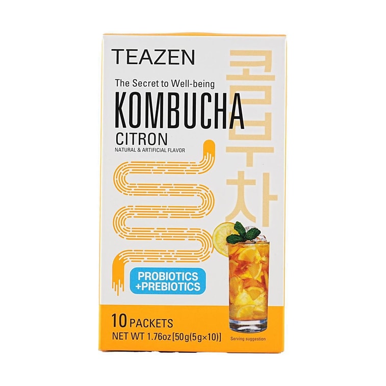 【BTSのお気に入り】シトロンコンブチャドリンクミックス - プロバイオティクス健康飲料、10袋入り* 1袋あたり0.17オンス 11