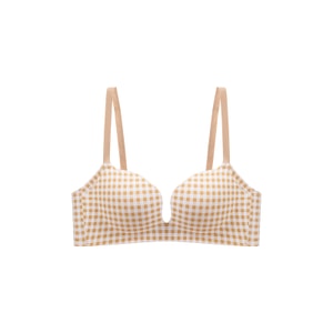 2025 New Style Soft-Support Wireless Bra [Petal Cup] Oatmeal skin tone Size M [Suitable for 45-52.5kg]