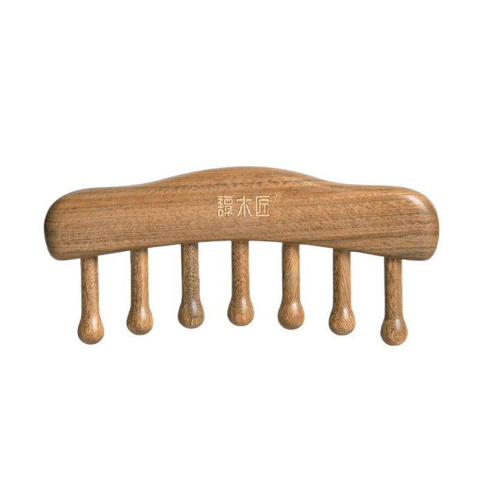【中國直郵】 譚木匠 撥筋按摩綠檀木梳至雲按摩護髮梳男士女士專用梳禮盒包裝*1件