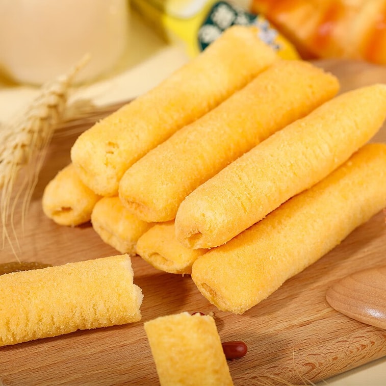 【中国直邮】 旺旺 夹心米果卷 芝士味 180g 零食 膨化食品 饼干糕点 4