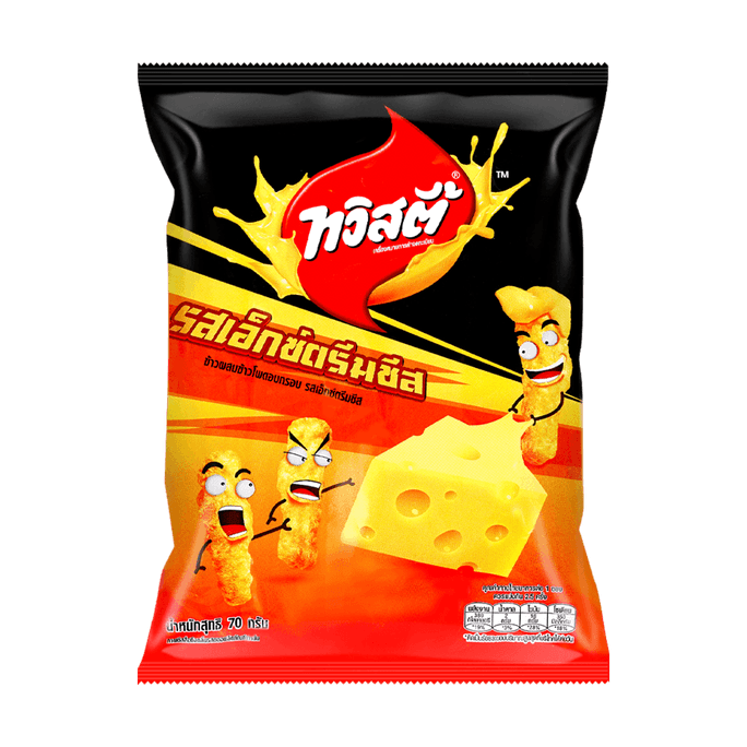 【Thailand Limited】Extra Cheesy Corn Twists - Crunchy Chips, 68g