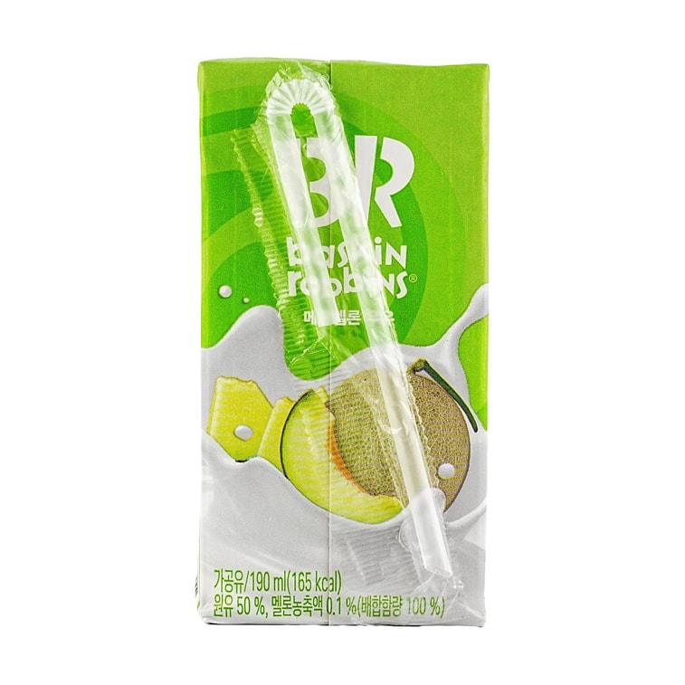 韩国BASKIN ROBBINS 蜜瓜牛奶+薄荷巧克力牛奶+草莓牛奶+棉花糖牛奶 190ml*4盒【4口味组合装】 7
