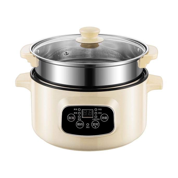 Multi-functional Electric Hot Pot with Steamer,3.2L