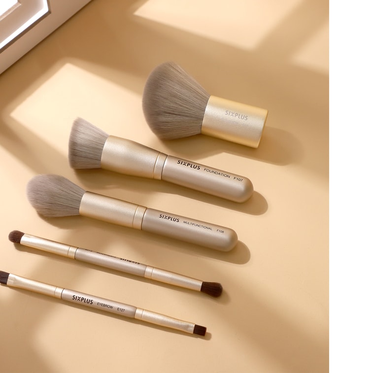 SIXPLUS 5Pcs Portable Makeup Brush Set - Play 4