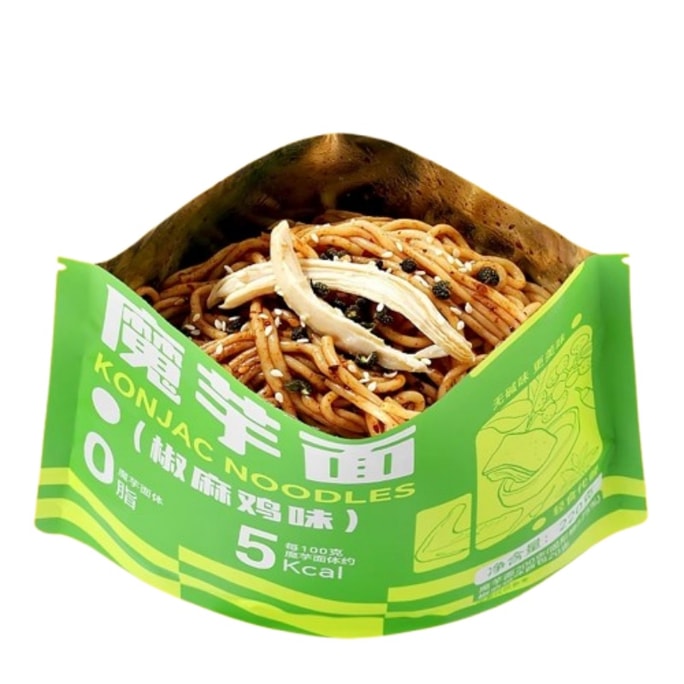 【中国直送】ケベン 最適こんにゃく冷麺 インスタント脂肪減少 低カロリー 食事代替品 満腹感 低カロリー 調理不要 便利 ファストフード ペッパーチキン味 220g/袋