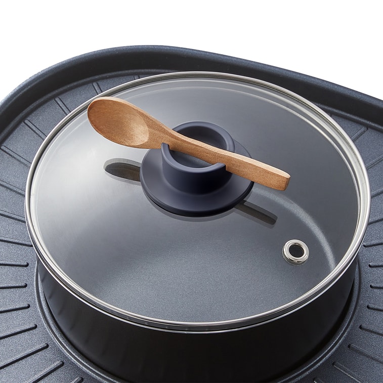 Portable 2 In 1 Smokeless Electric BBQ Pan Grill & Hot Pot with Dual Temp Control 10