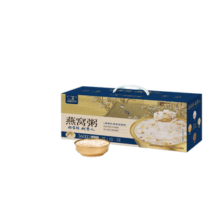 [중국 직배송] 진완 스쟈 프리미엄 바로 먹을 수 있는 새둥지 죽 252g*6그릇/박스, 진한 코코넛 밀크 포뮬러, 영양가 높고 영양이 풍부하여 노인이나 임산부에게 아침 식사 선물로 완벽합니다.