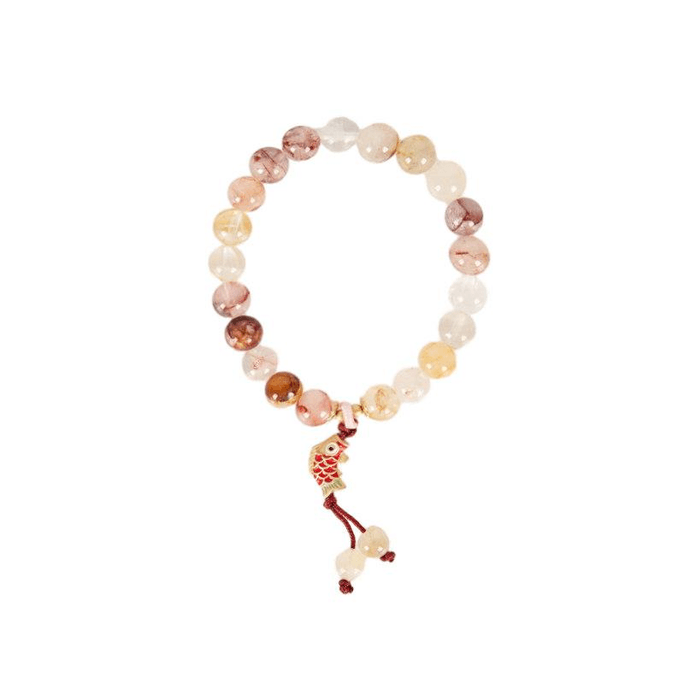 【中国直送】大英博物館 クリエイティブ鯉クリスタルブレスレット/ジュエリー 円周15.5cm×1個