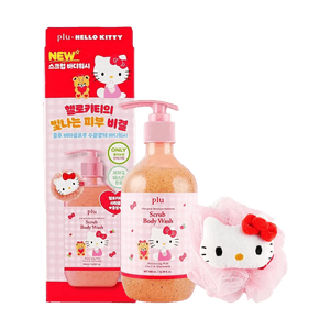 비타 하이드레이팅 글로우 락 스크럽 바디워시 500g + 배스 스펀지, 헬로 키티 에디션