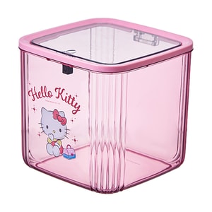 Sanrio Hello Kitty Pop-Up Lid Desktop Storage Box, Pink, Cosmetics Stationery Organizer